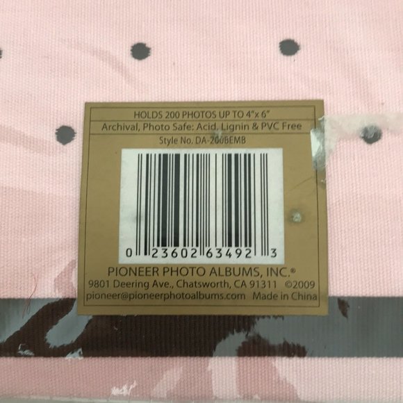 Pink and Brown Fabric Photo Album UNUSED - Picture 10 of 11